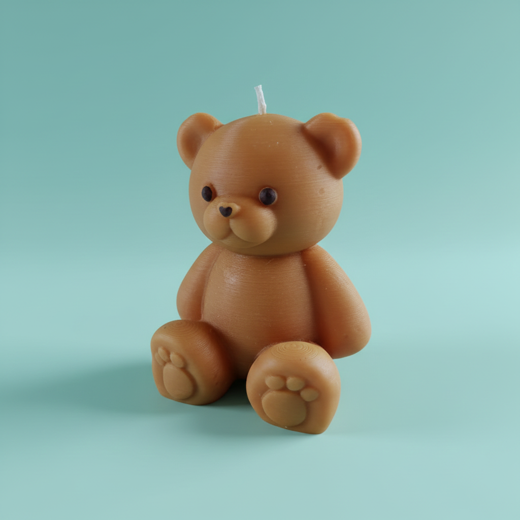 Candle - Soft Objects Series | Ayıcık Figürlü El Yapımı Mum