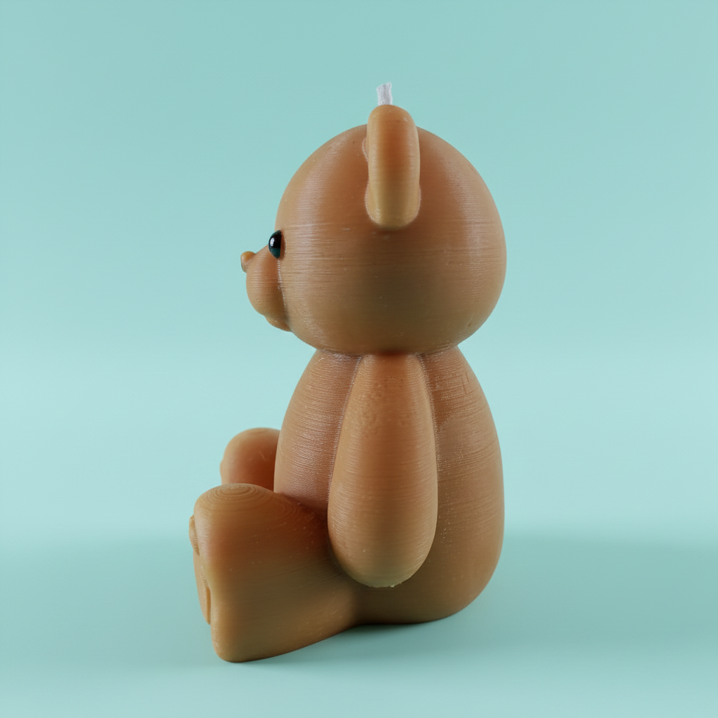 Candle - Soft Objects Series | Ayıcık Figürlü El Yapımı Mum