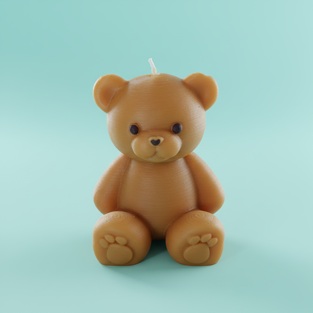 Candle - Soft Objects Series | Ayıcık Figürlü El Yapımı Mum