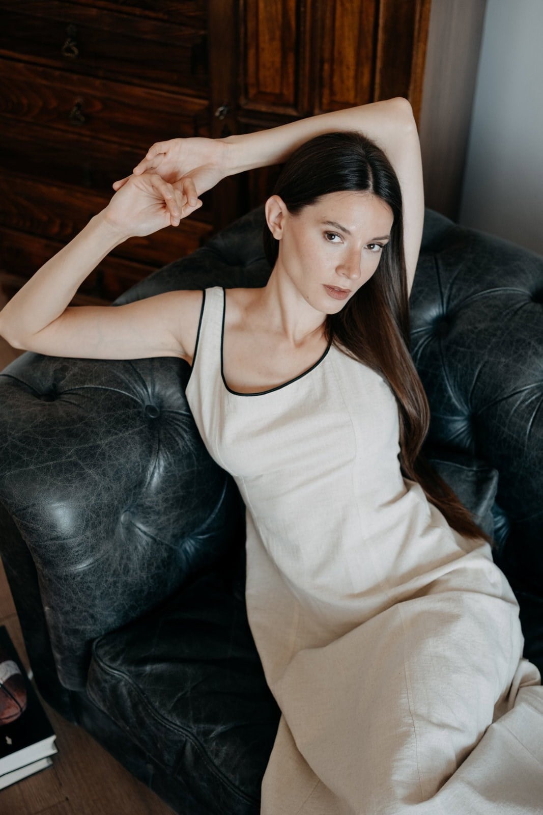 Cecilia Cream Elbise