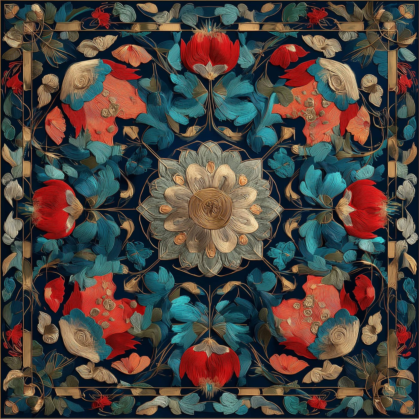 Celestial Bloom İpek Fular | Pure Paris