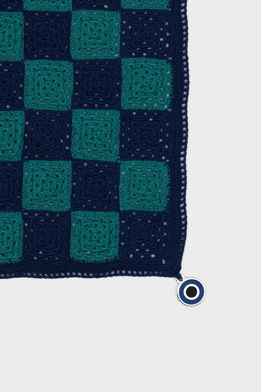 Checkered El İşi Dantel Örtü