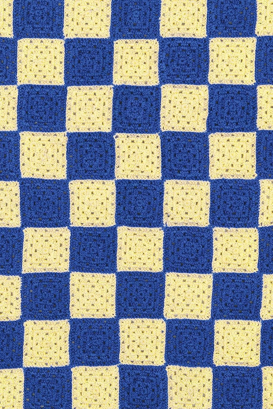 Checkered El İşi Dantel Örtü