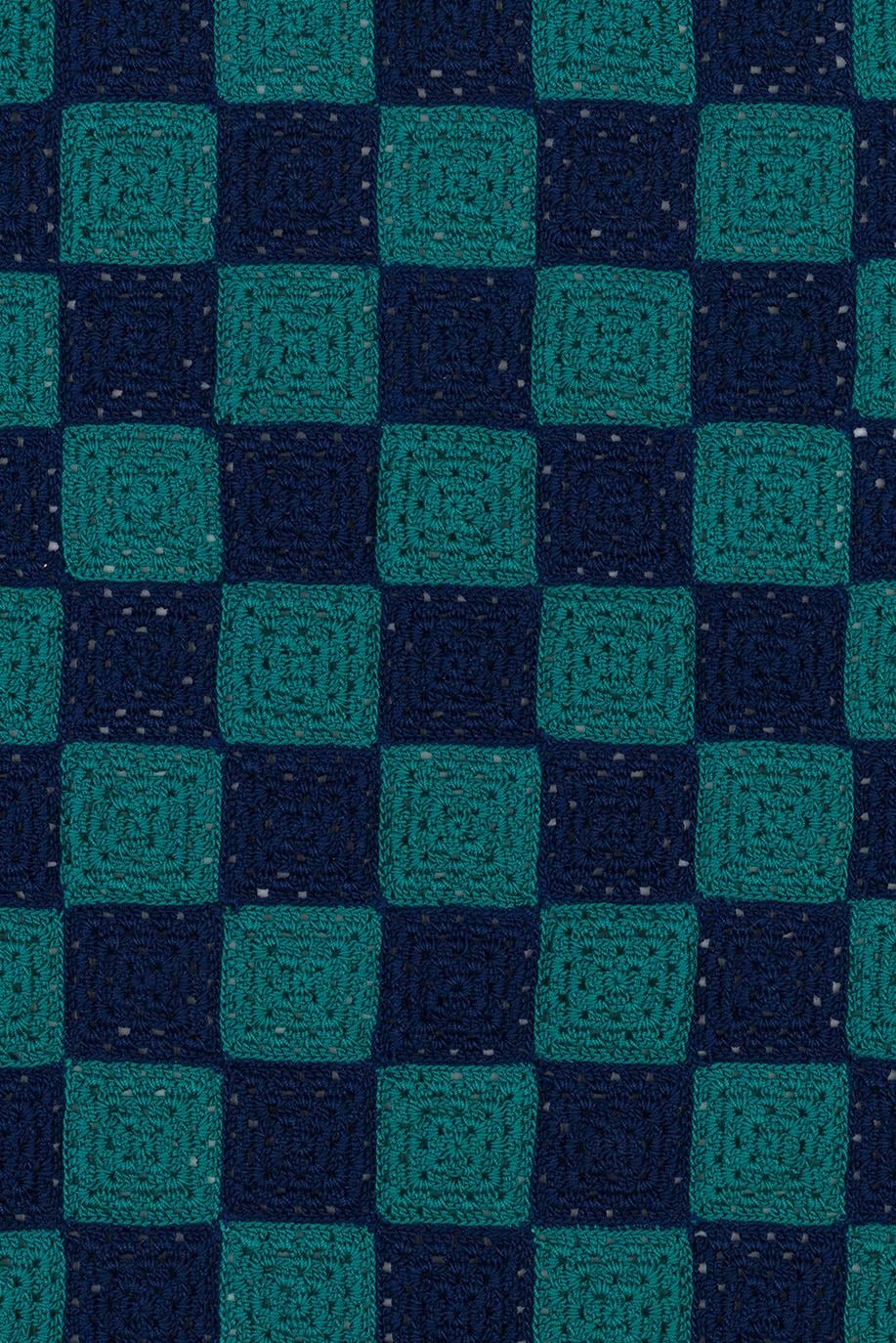 Checkered El İşi Dantel Örtü
