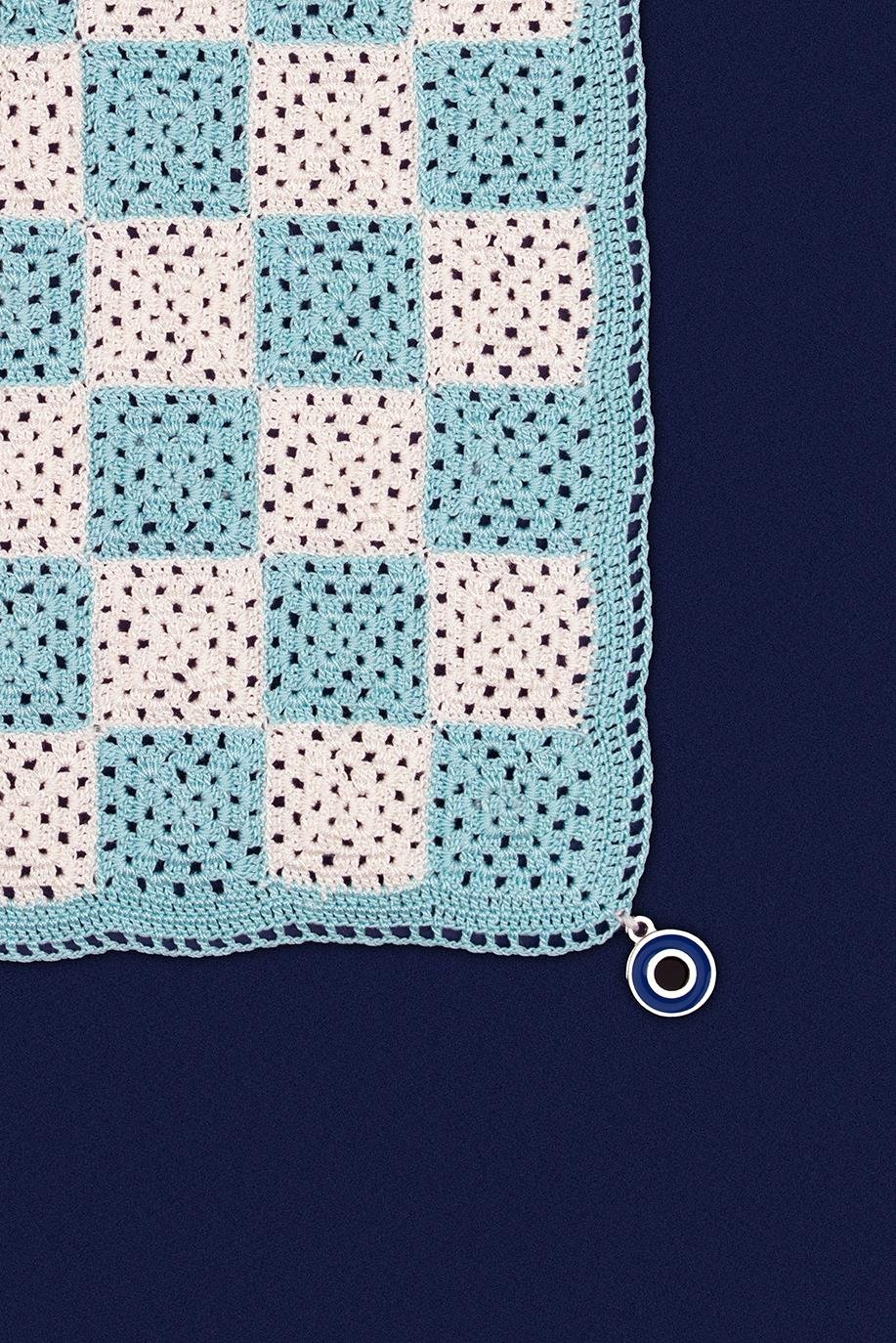 Checkered El İşi Dantel Örtü