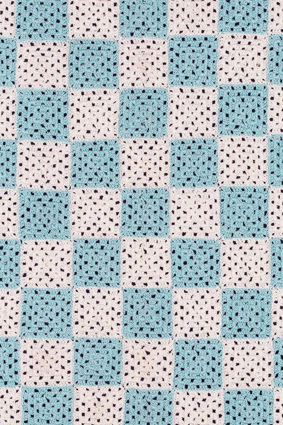 Checkered El İşi Dantel Örtü