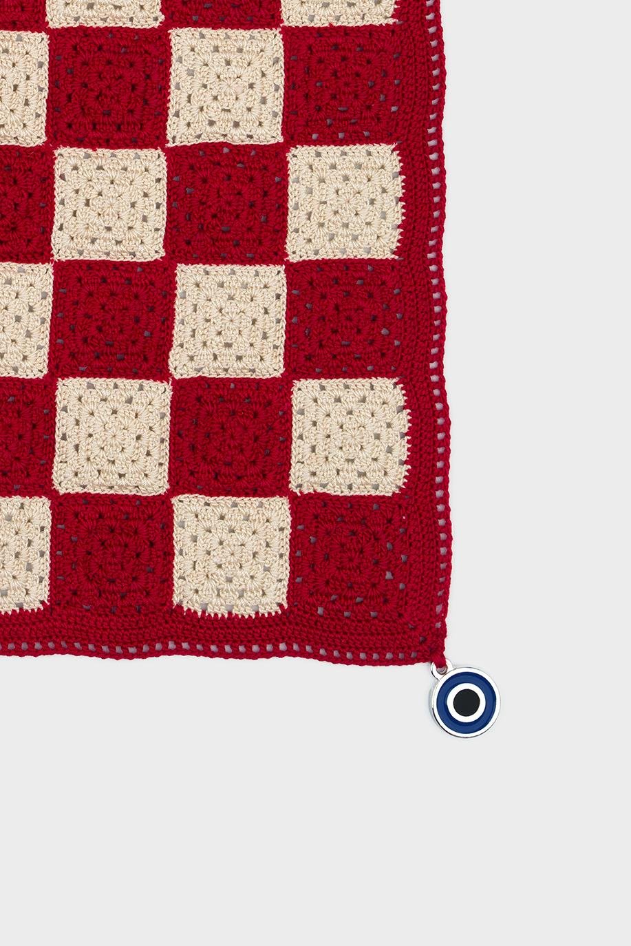 Checkered El İşi Dantel Örtü