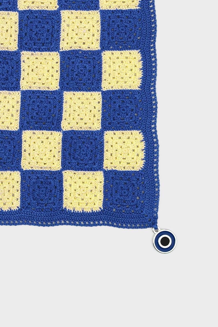 Checkered El İşi Dantel Örtü