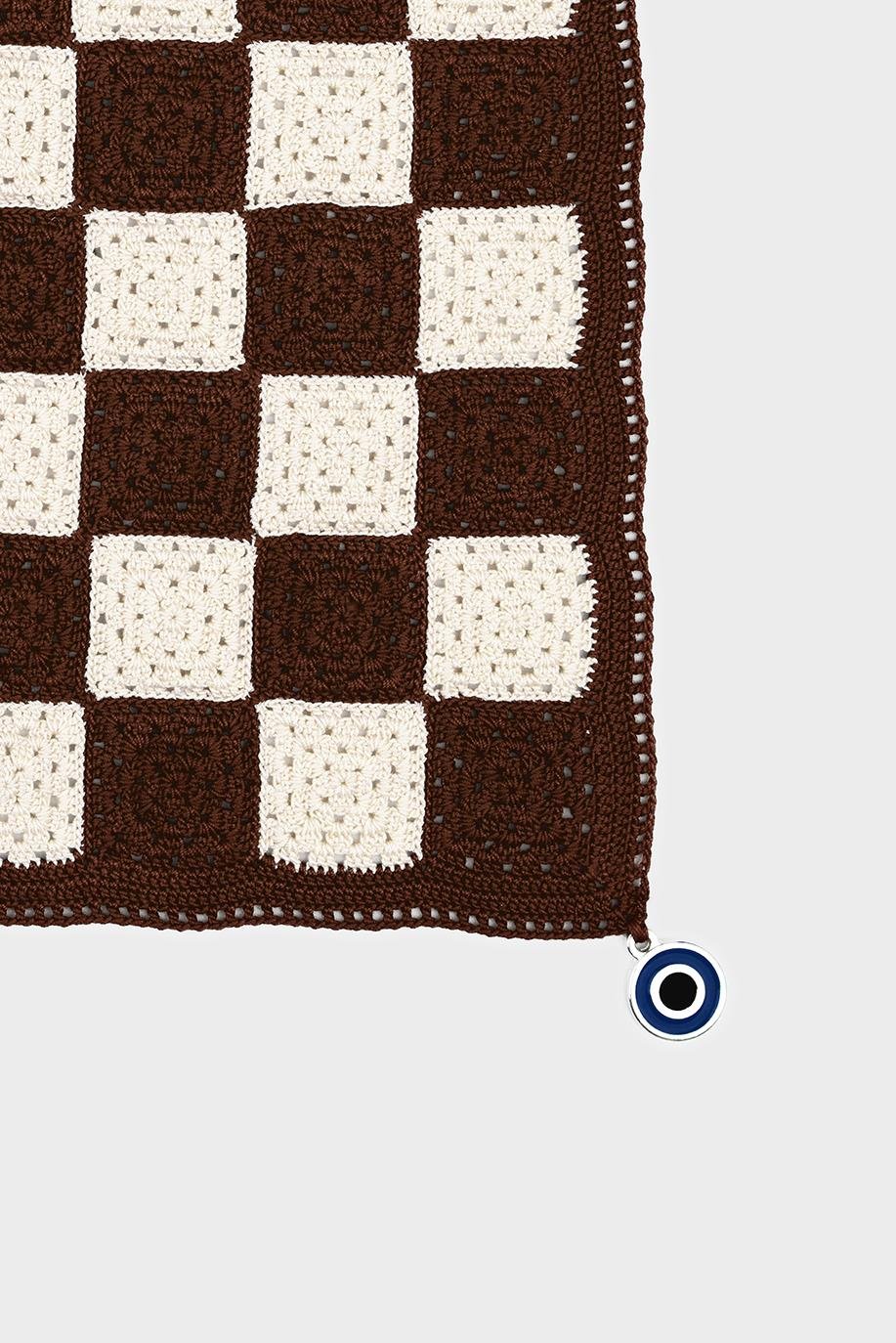 Checkered El İşi Dantel Örtü