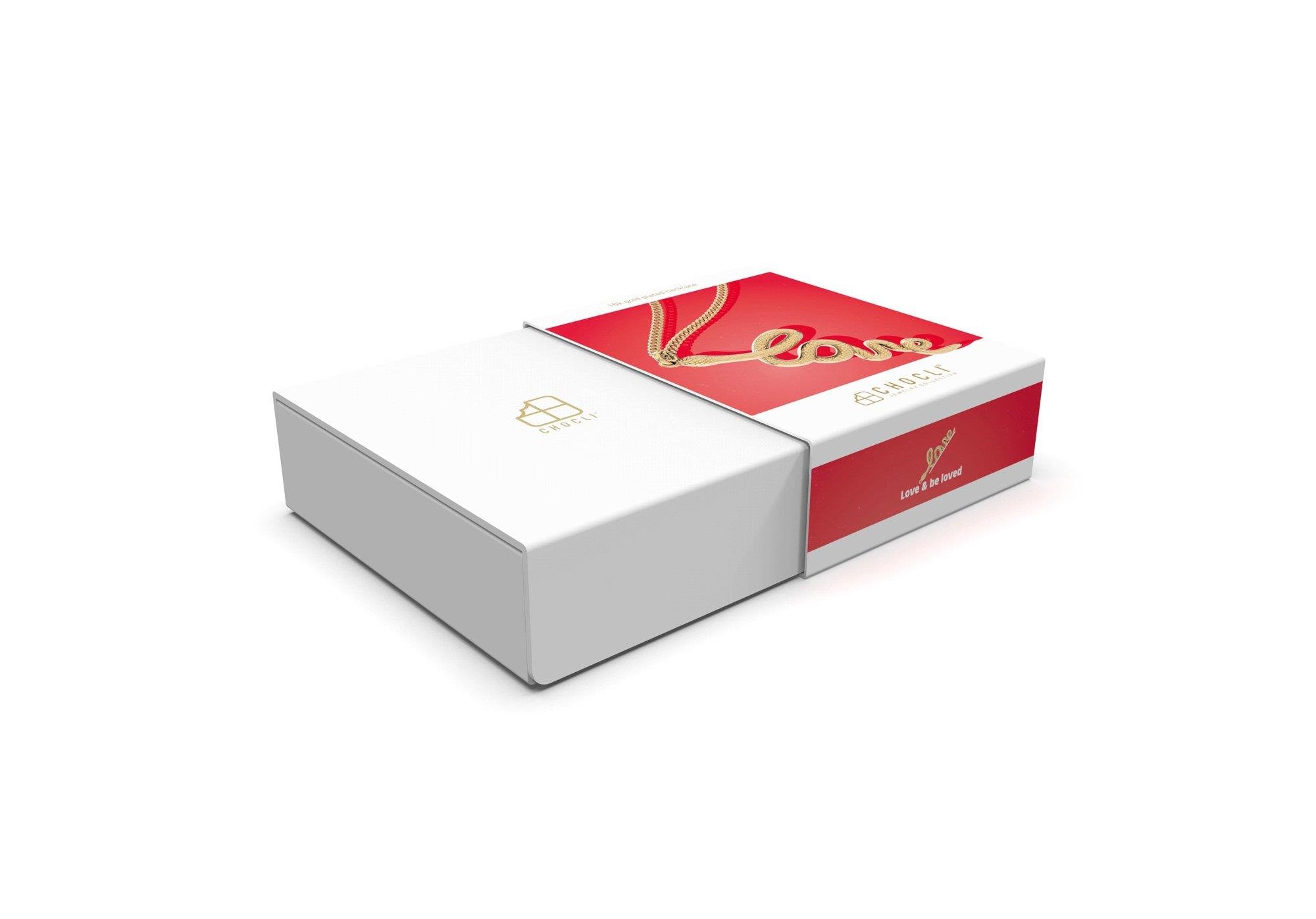 Chocli 18 Ayar Altın Kaplama Love Snake Kolye