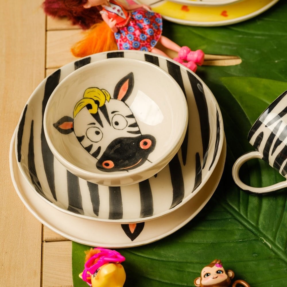 Çocuk Yemek Seti Zebra