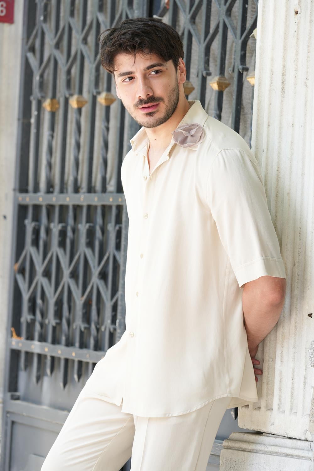 Cream Rose Pantolon