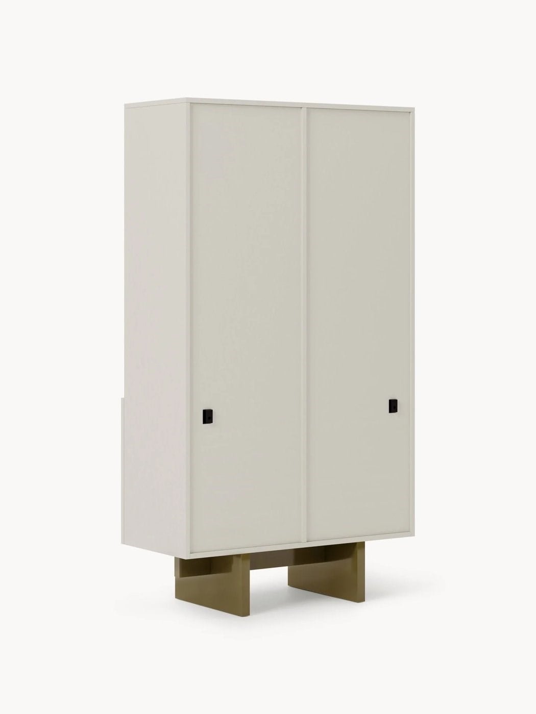 Dado Büyük Ahşap Highboard, Modern Geometrik Tasarım ve Orijinal Ayaklar