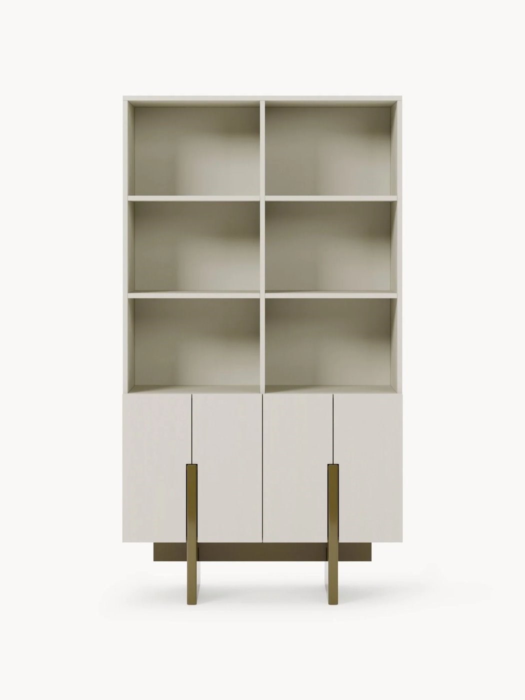 Dado Büyük Ahşap Highboard, Modern Geometrik Tasarım ve Orijinal Ayaklar