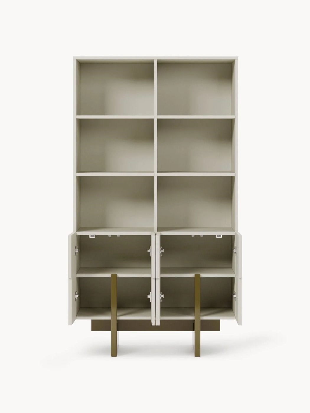 Dado Büyük Ahşap Highboard, Modern Geometrik Tasarım ve Orijinal Ayaklar