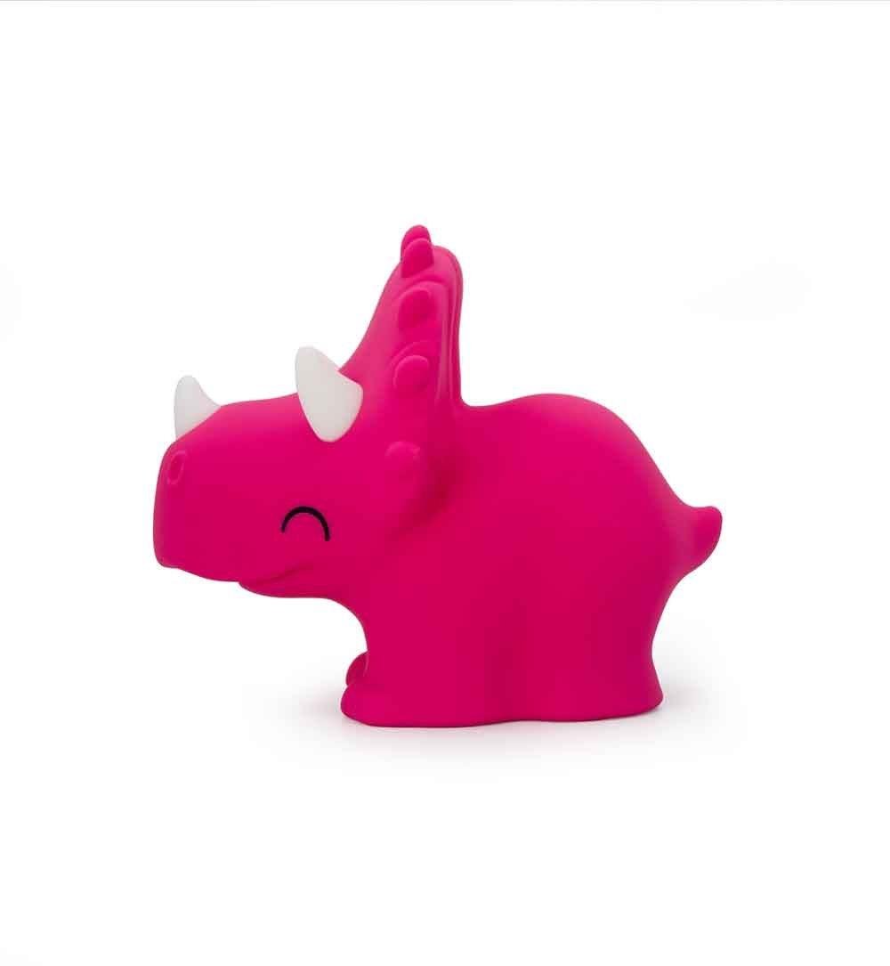 Dhink Silikon Gece Lambası  Triceratops Pembe