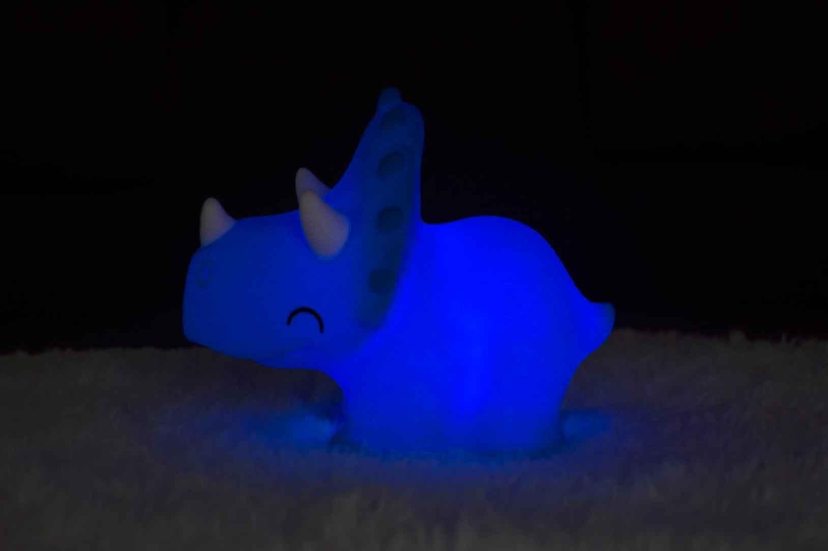 Dhink Silikon Gece Lambası  Triceratops Pembe