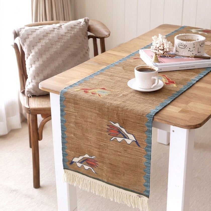 El Dokuma Uşak Kilim Runner 40x150 cm