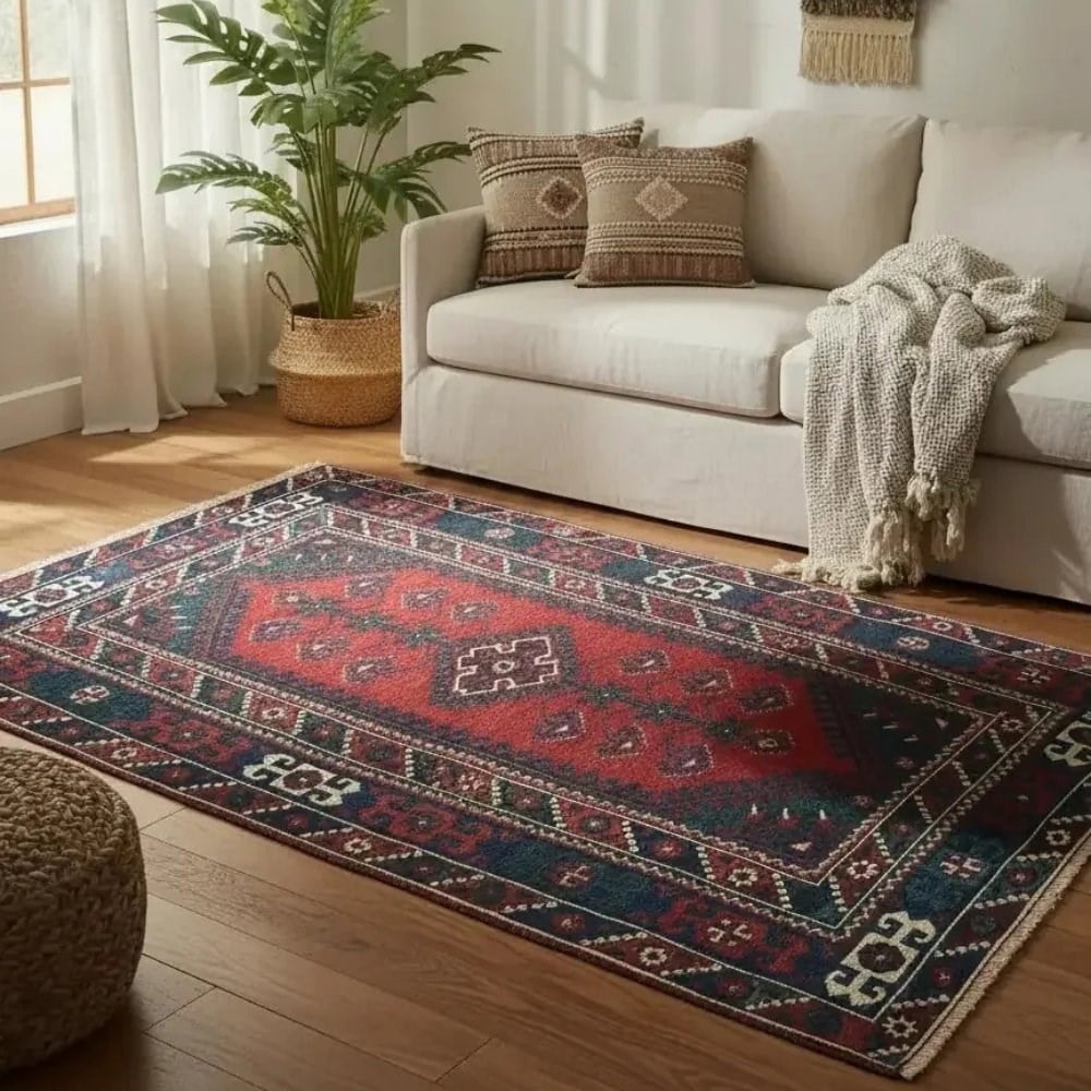 El Dokuma Vintage Döşemealtı Halısı 110x185 cm