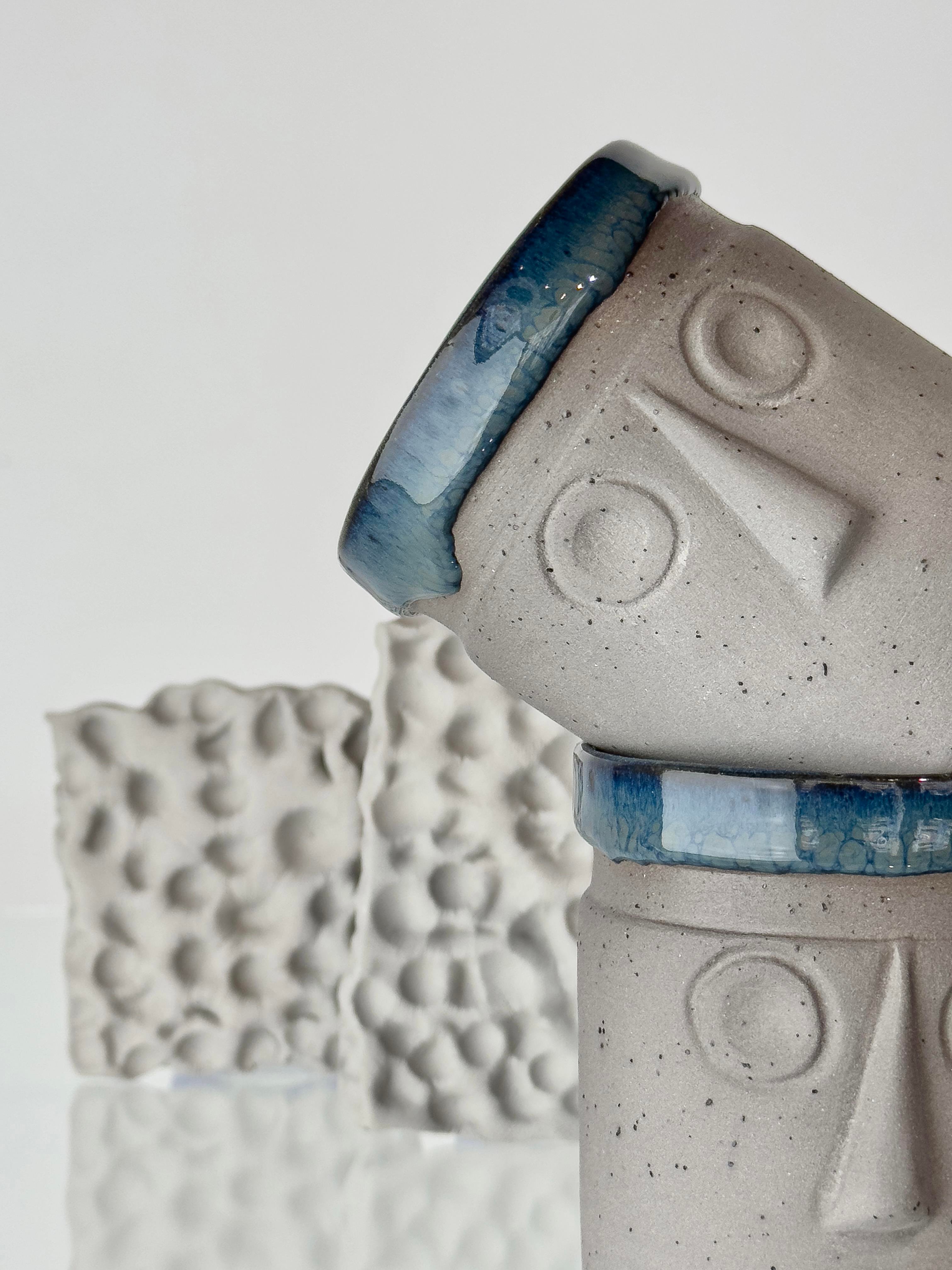 El Yapımı Seramik Tiki Mug Serisi Bardak