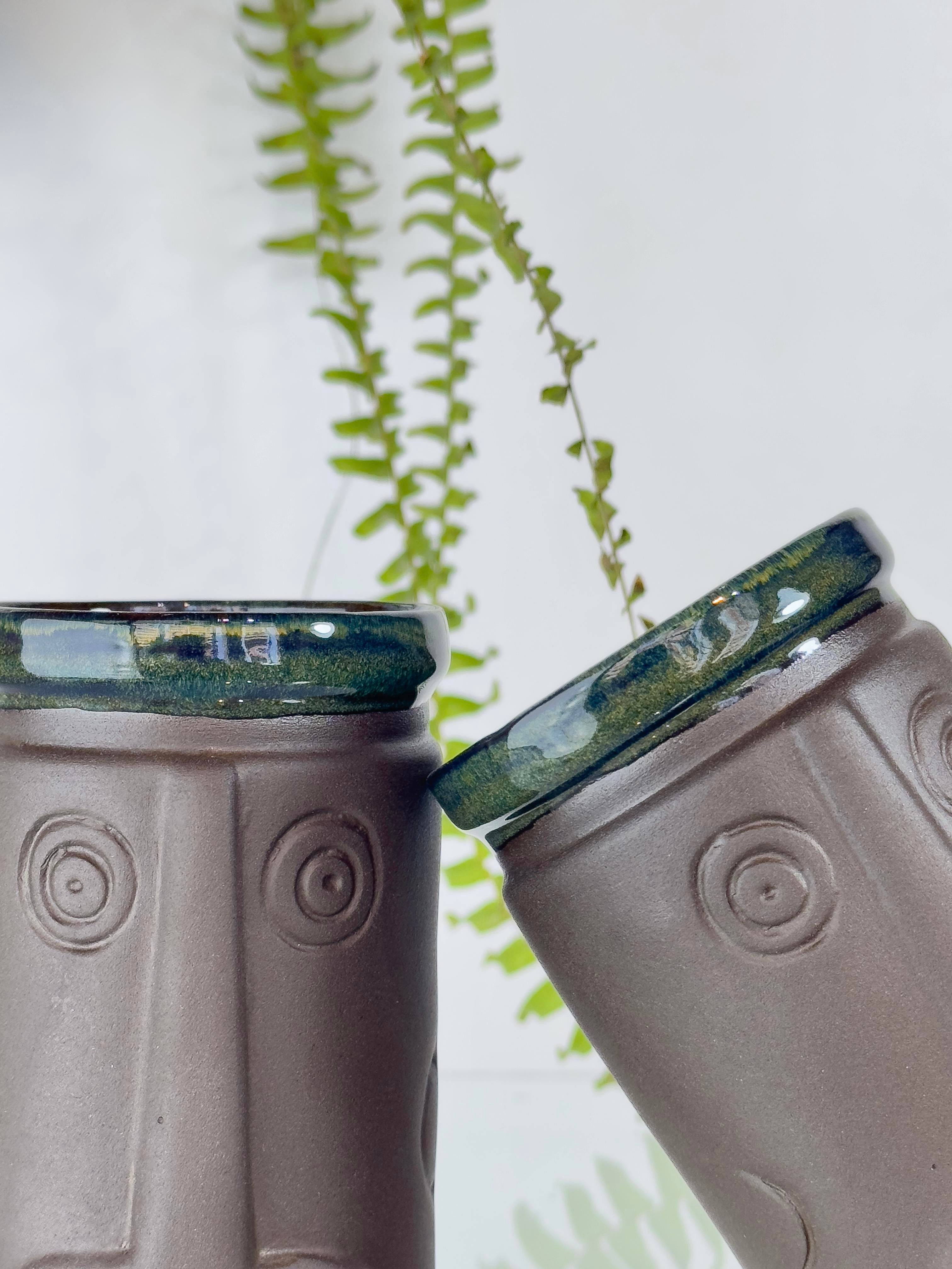 El Yapımı Seramik Tiki Mug Serisi Kokteyl Bardağı 2
