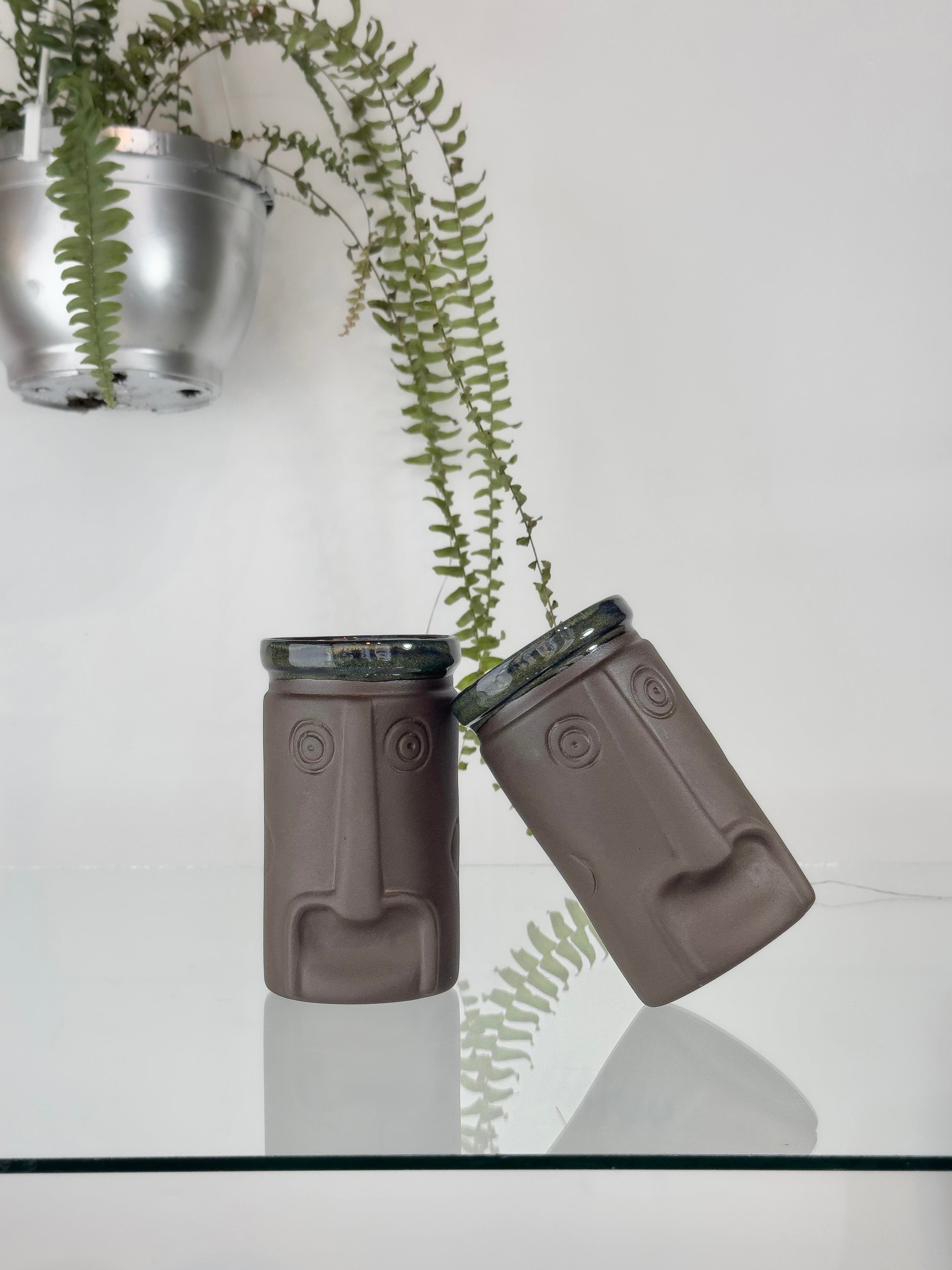 El Yapımı Seramik Tiki Mug Serisi Kokteyl Bardağı 2