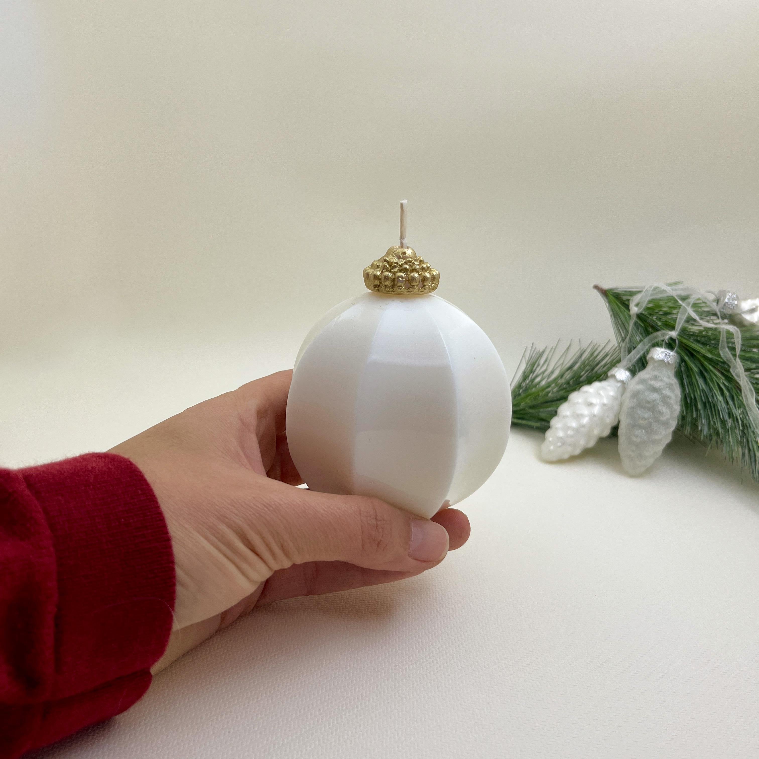 El Yapımı Yılbaşı Süs Mum Seti – Kırmızı / Yeşil / Beyaz Soya Wax Mum