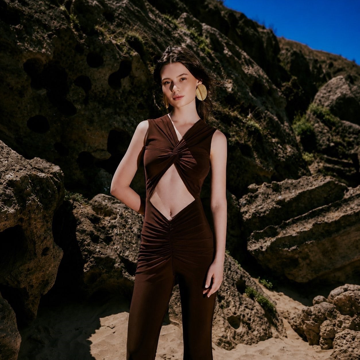 Elva Ruched Jumpsuit