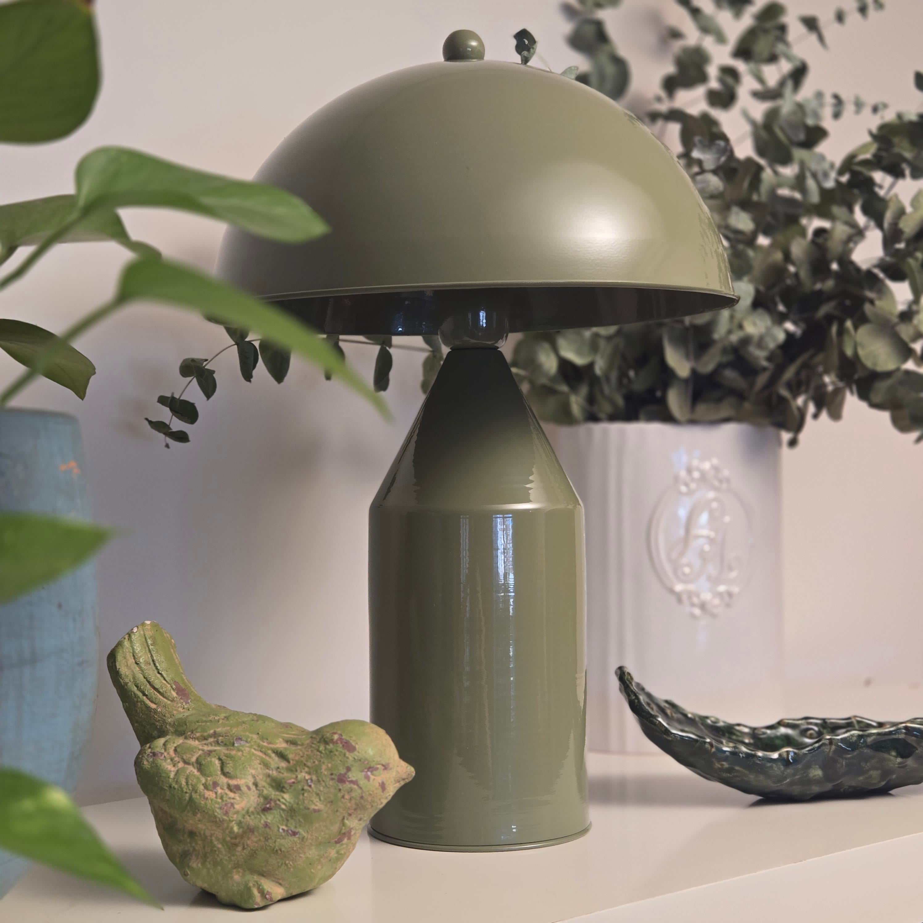 Emerald Mushroom Dekoratif Masa Lambası