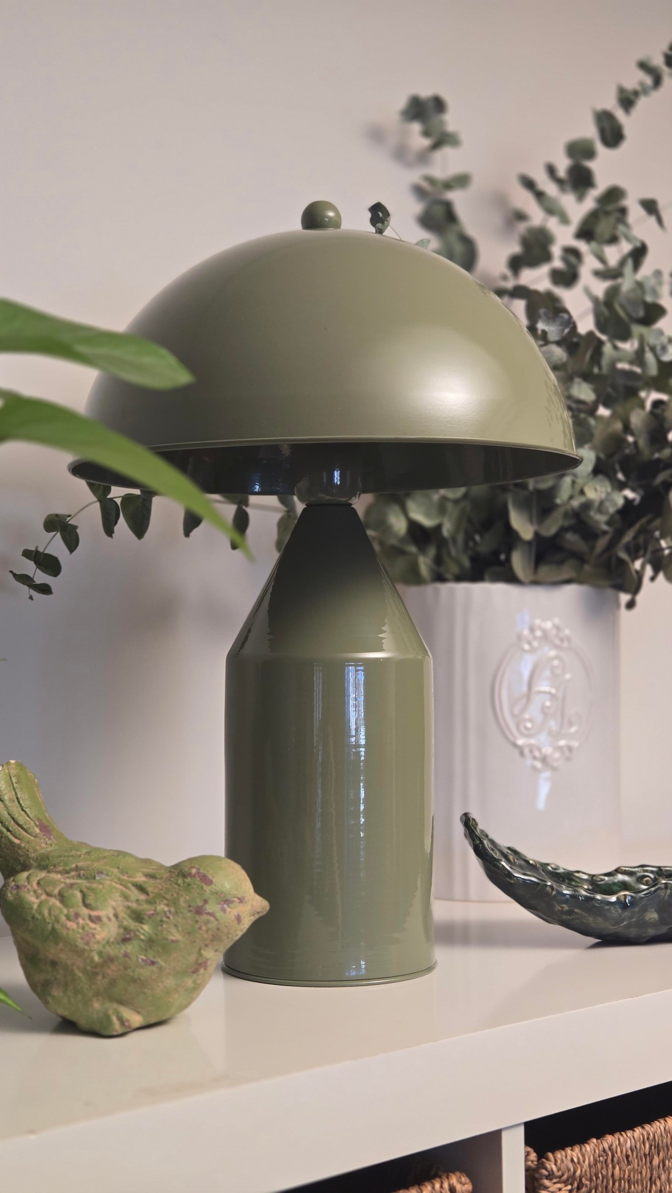 Emerald Mushroom Dekoratif Masa Lambası