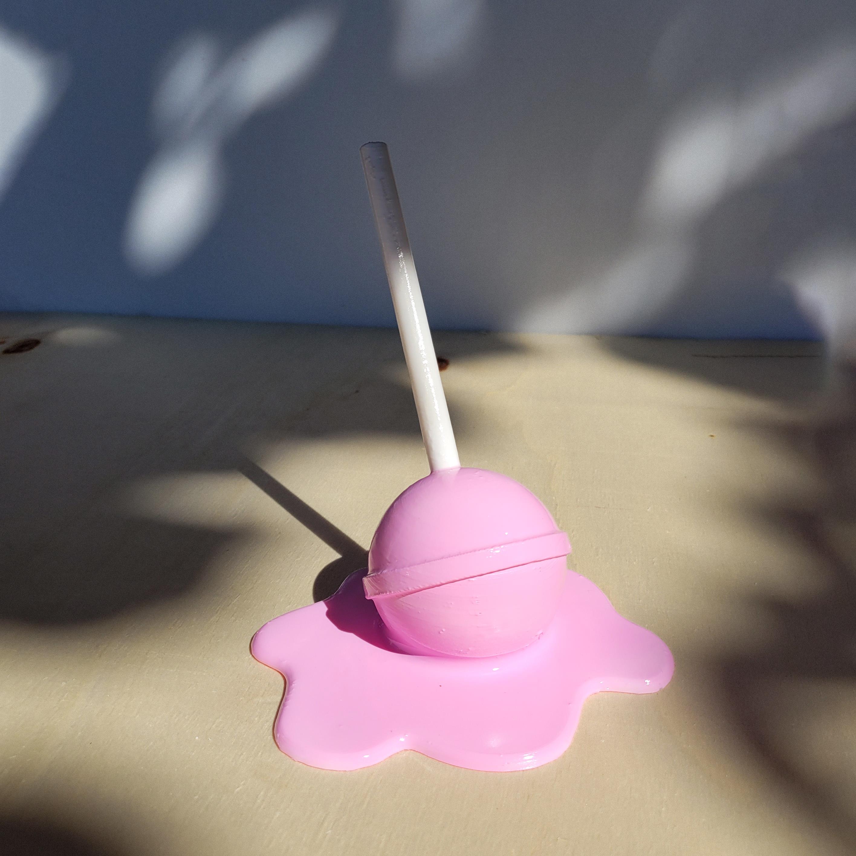 Erimiş Lolipop Yüzük Tutacağı | Pastel Pembe