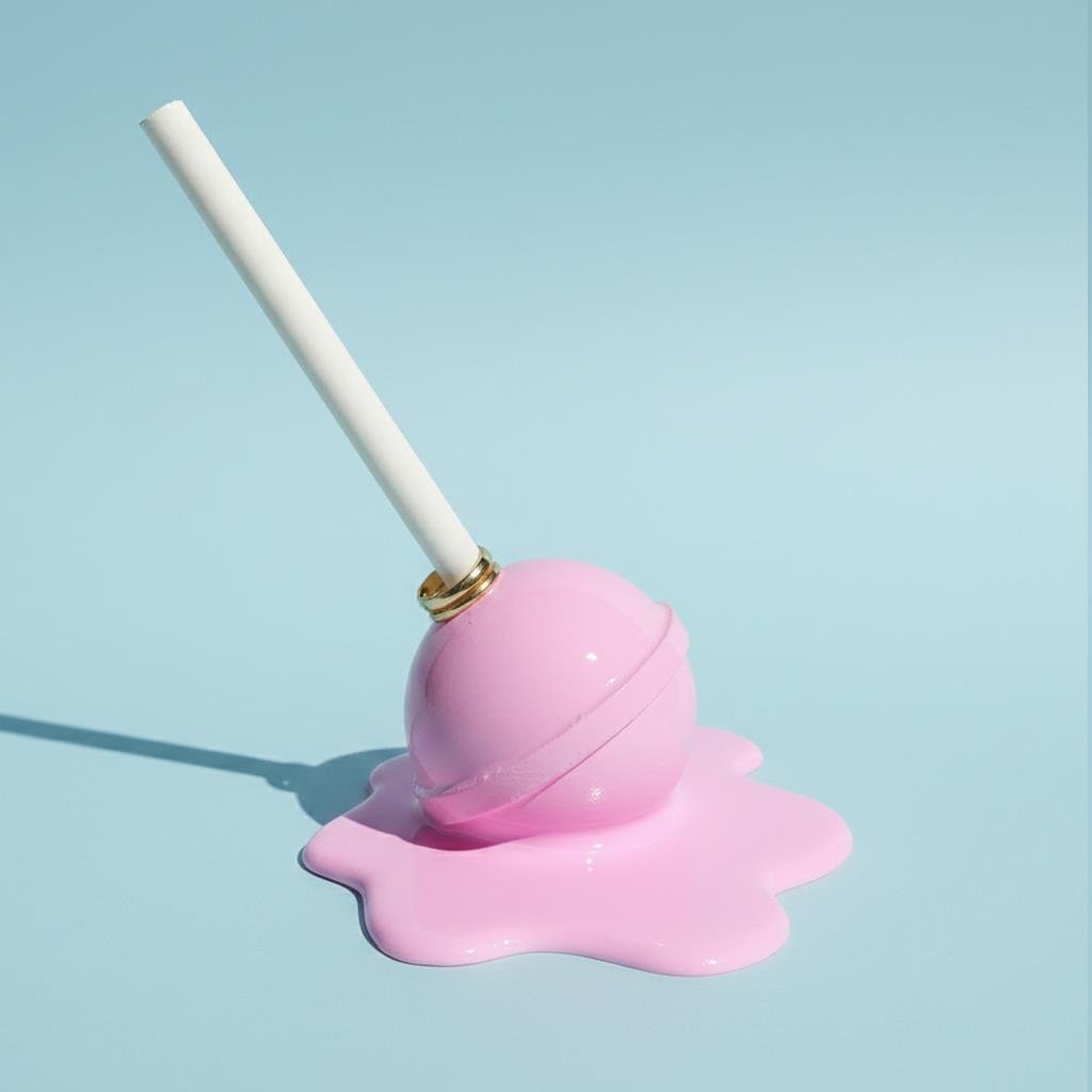Erimiş Lolipop Yüzük Tutacağı | Pastel Pembe