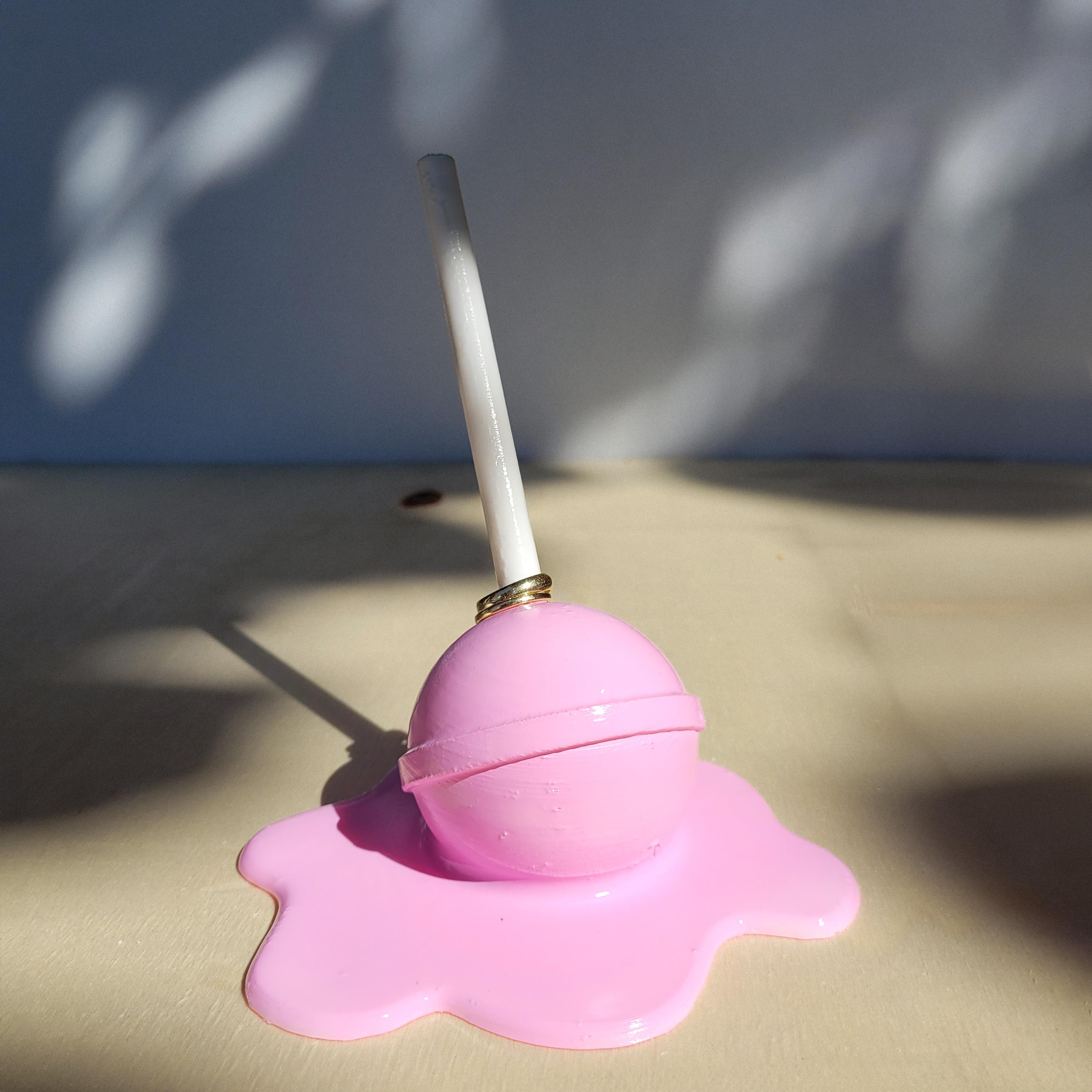 Erimiş Lolipop Yüzük Tutacağı | Pastel Pembe