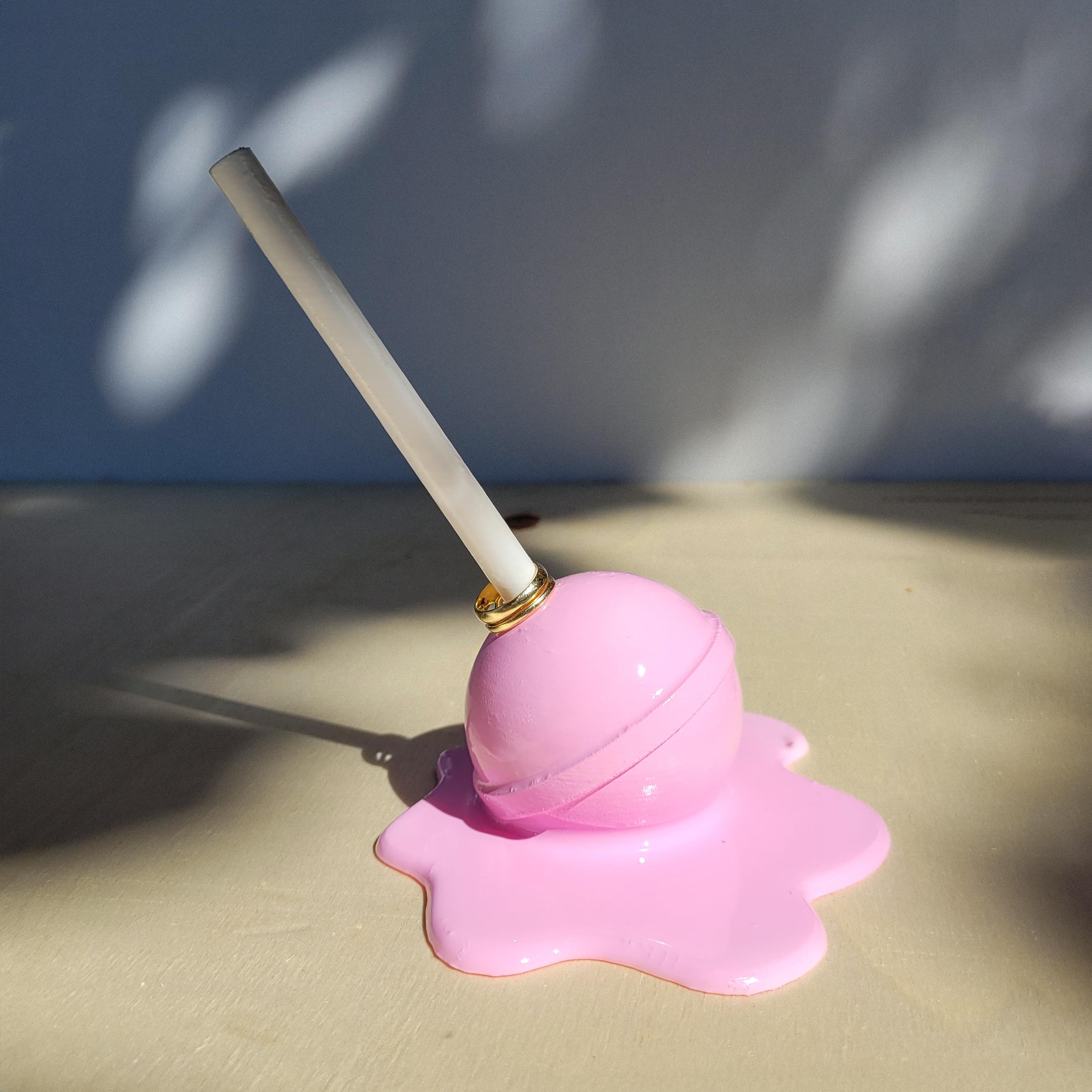 Erimiş Lolipop Yüzük Tutacağı | Pastel Pembe