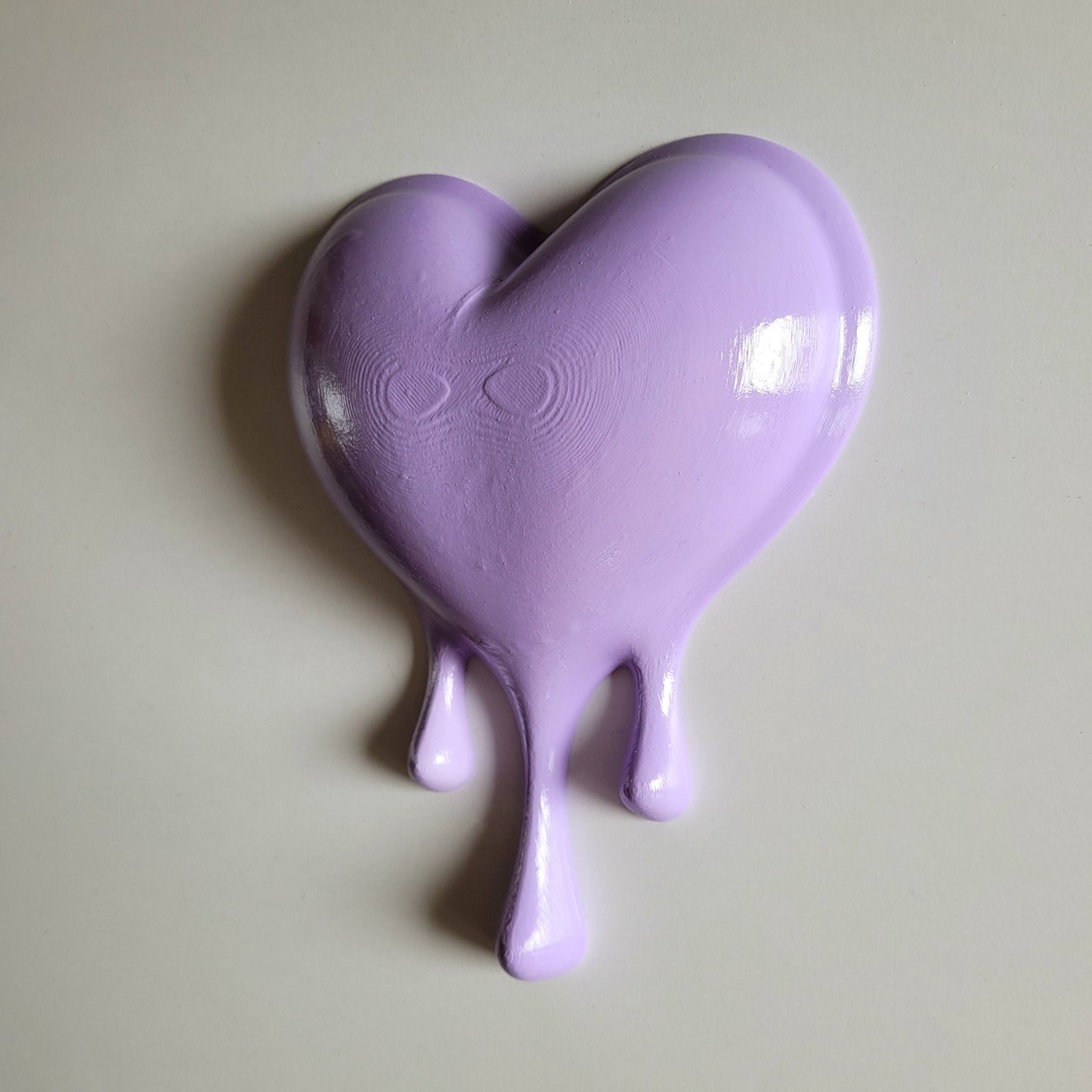 Eriyen Kalp Duvar Dekoru | Pastel Mor