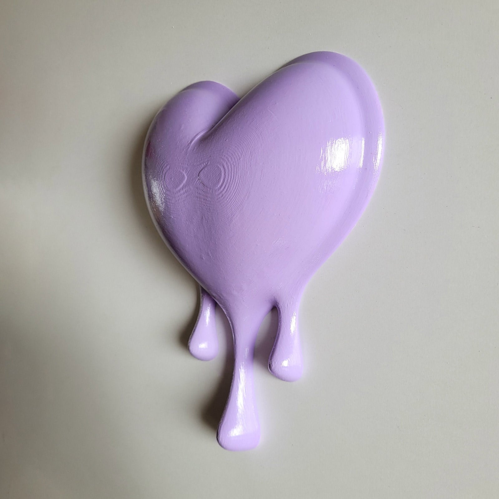 Eriyen Kalp Duvar Dekoru | Pastel Mor