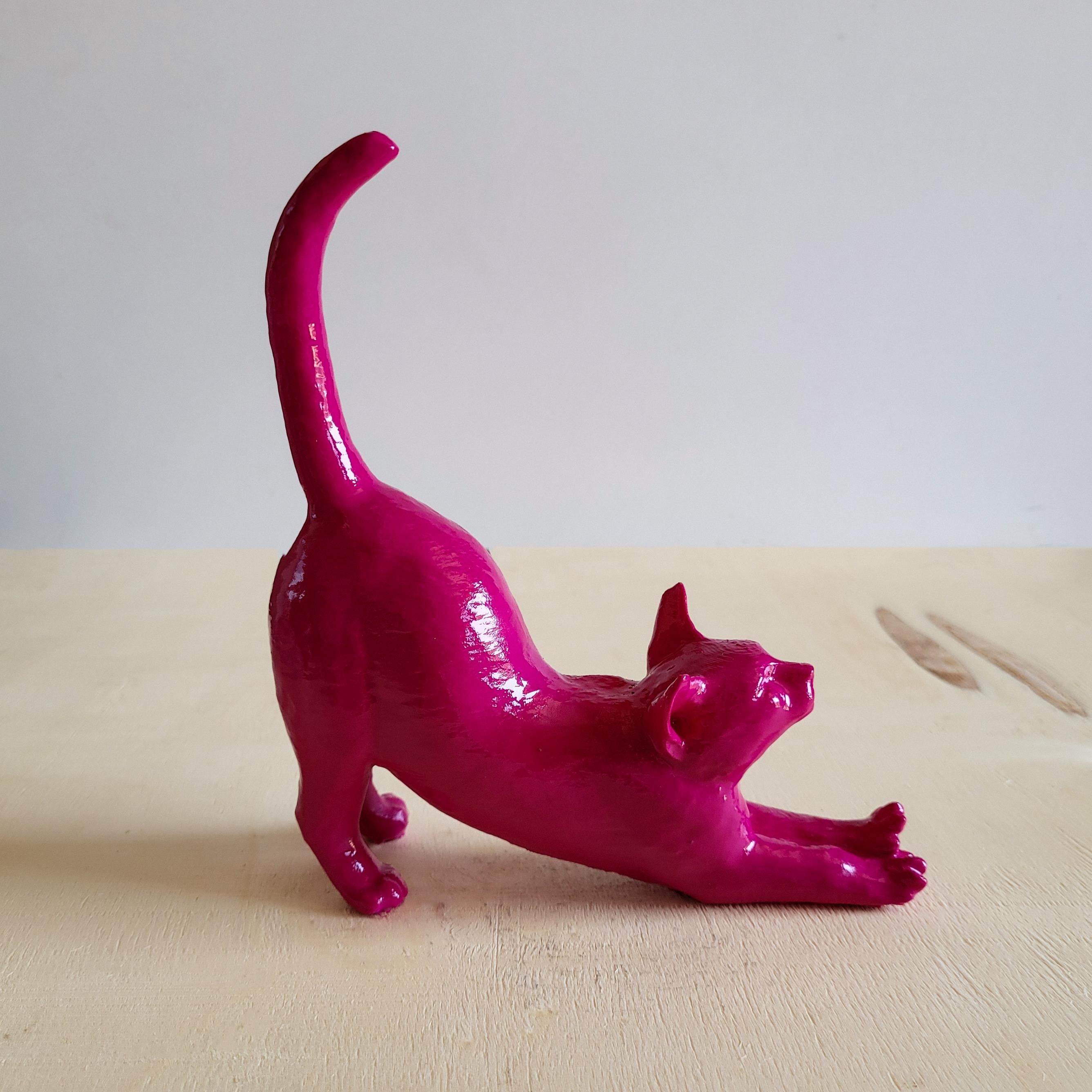 Esneyen Kedi Yüzük Düzenleyici | Fuşya