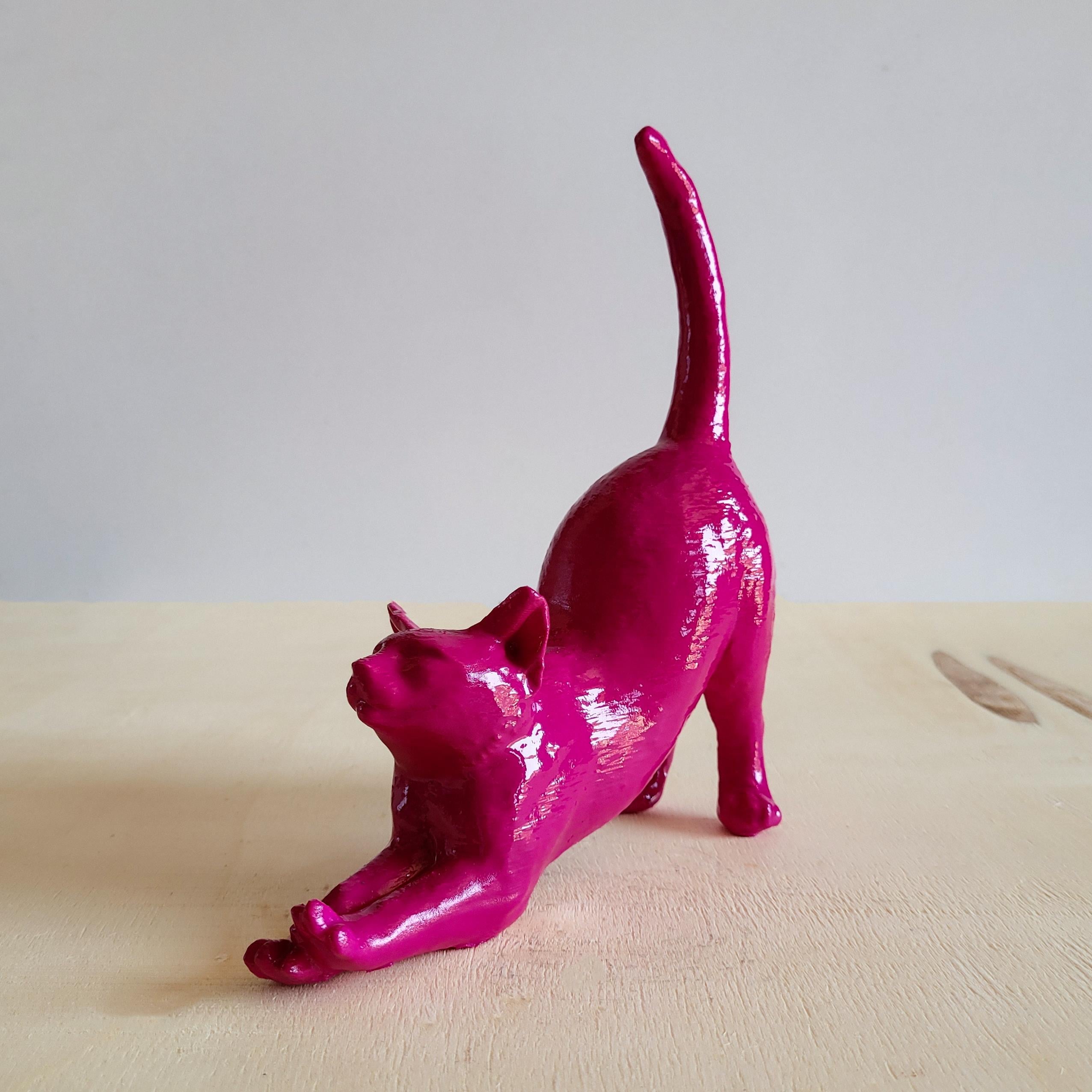 Esneyen Kedi Yüzük Düzenleyici | Fuşya