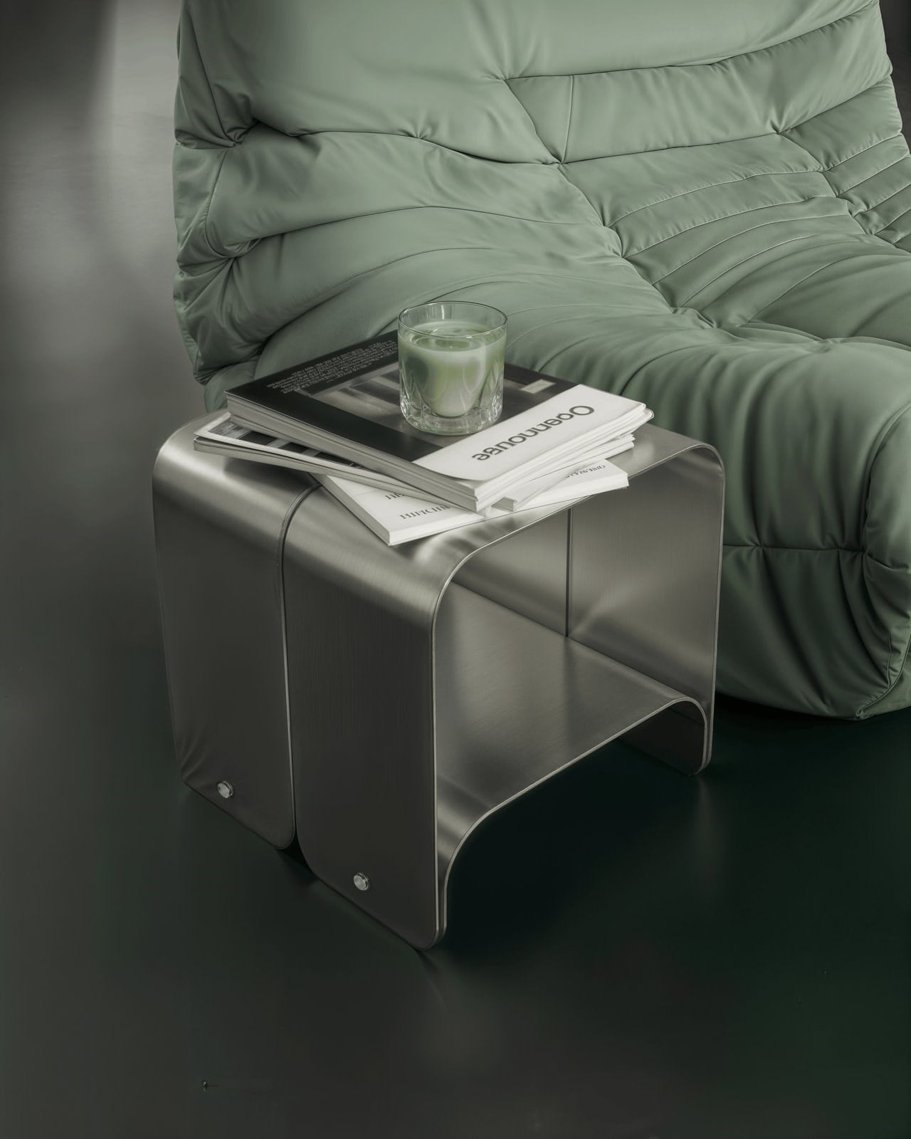 Fluere Paslanmaz Çelik Yan Sehpa