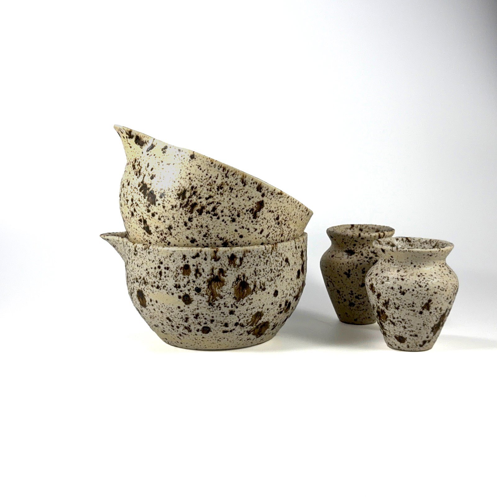 Freckle Stoneware Matcha Seti