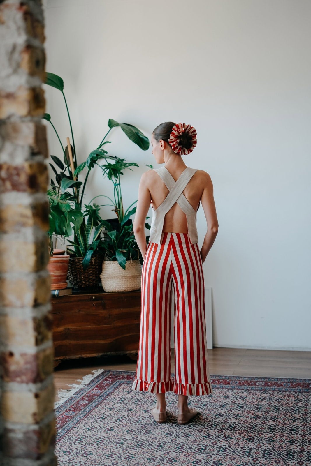 Frill Stripes Pantolon
