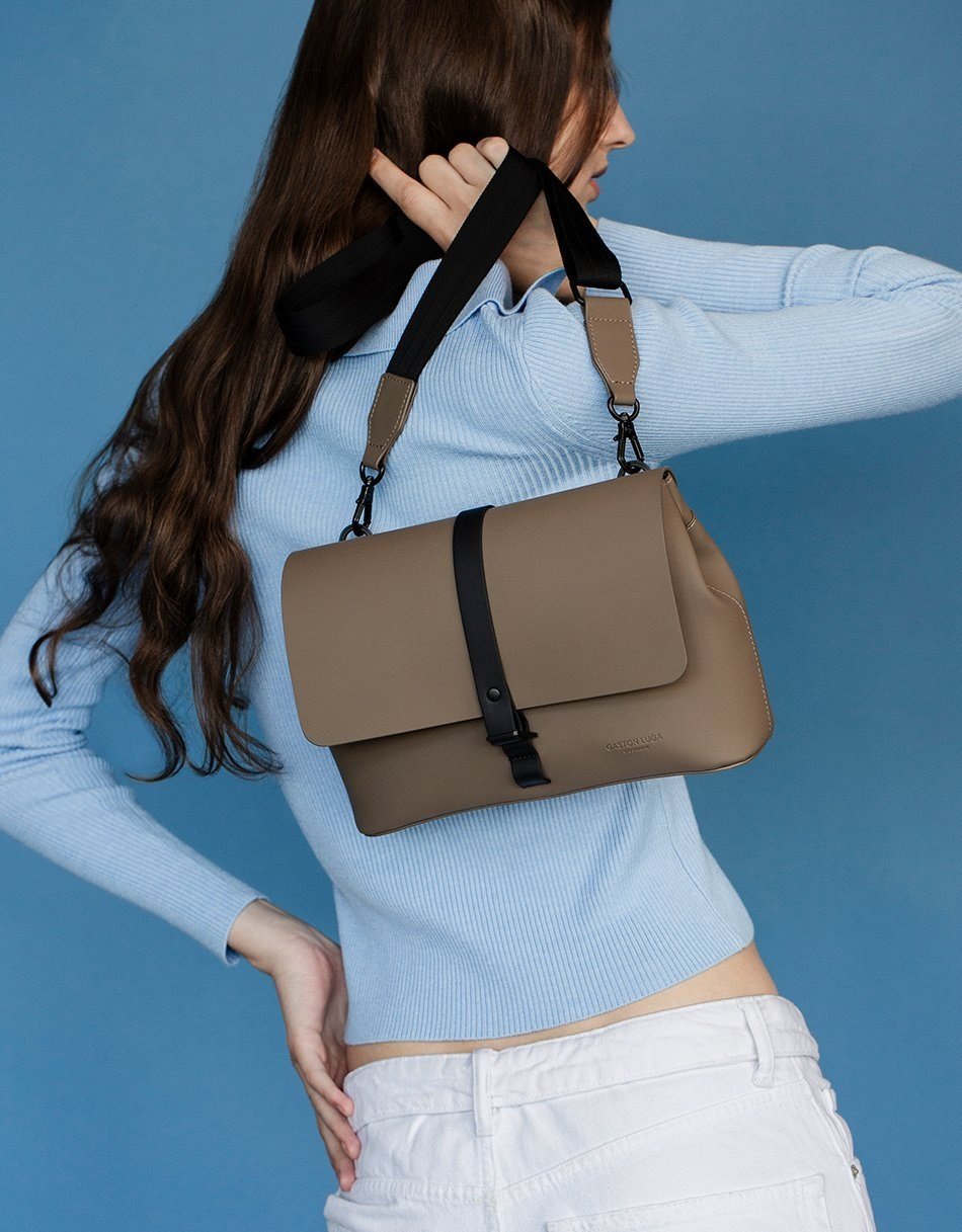 Gaston Luga Splash Crossbody Medium Çanta - Kahverengi