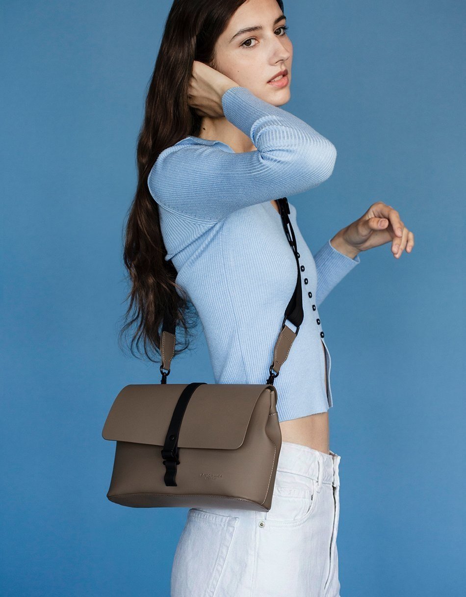 Gaston Luga Splash Crossbody Medium Çanta - Kahverengi
