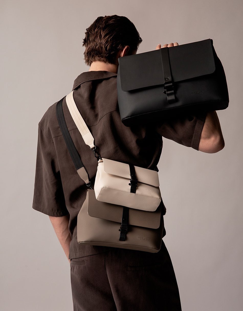 Gaston Luga Splash Crossbody Medium Çanta - Kahverengi