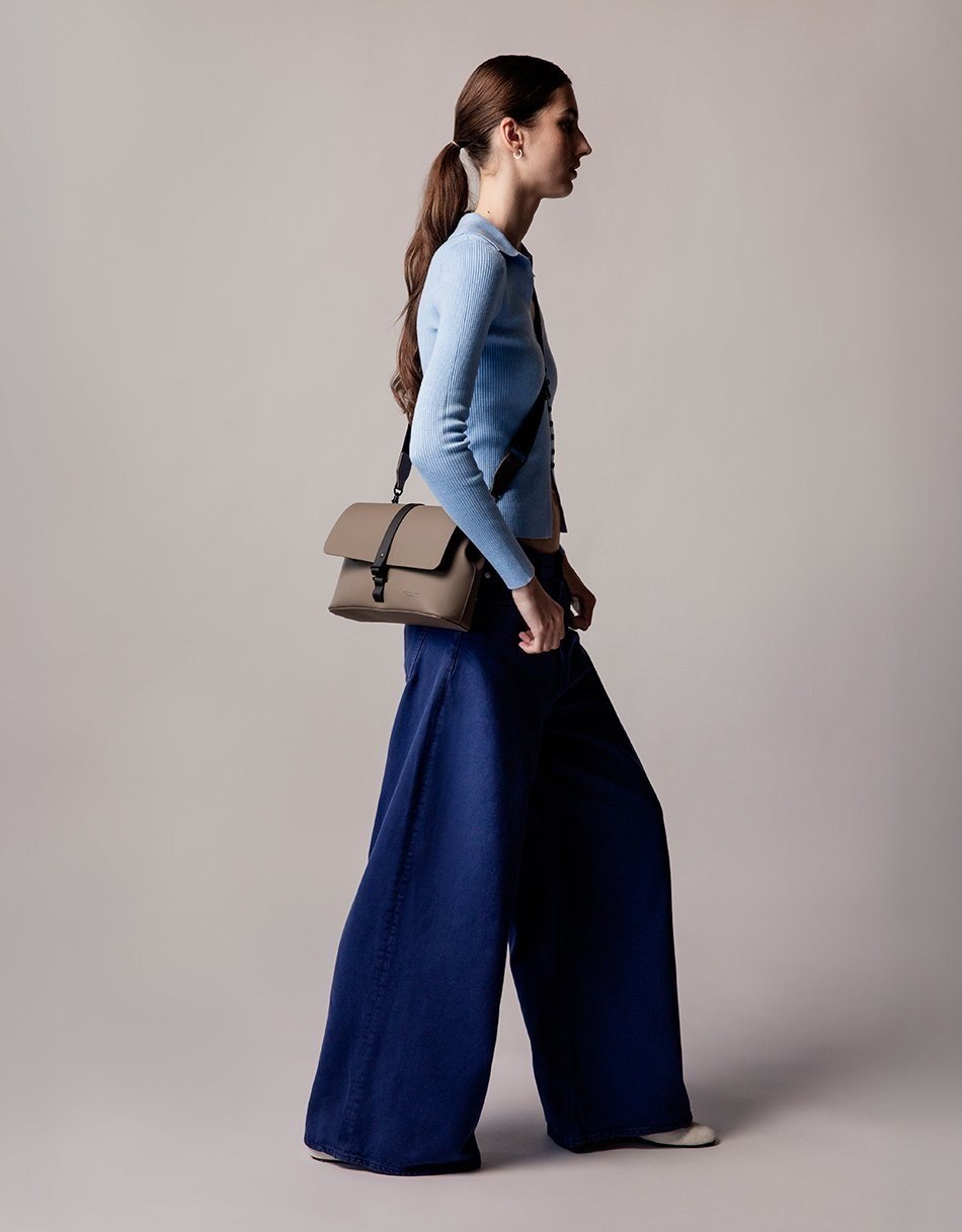 Gaston Luga Splash Crossbody Medium Çanta - Kahverengi