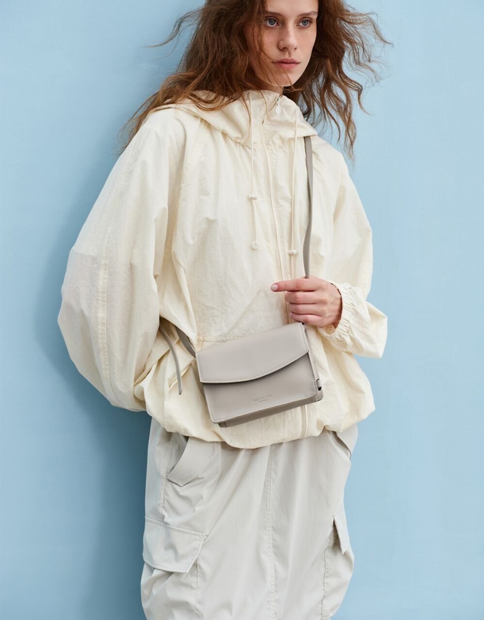 Gaston Luga Splash Pıx Crossbody Çanta - Gri