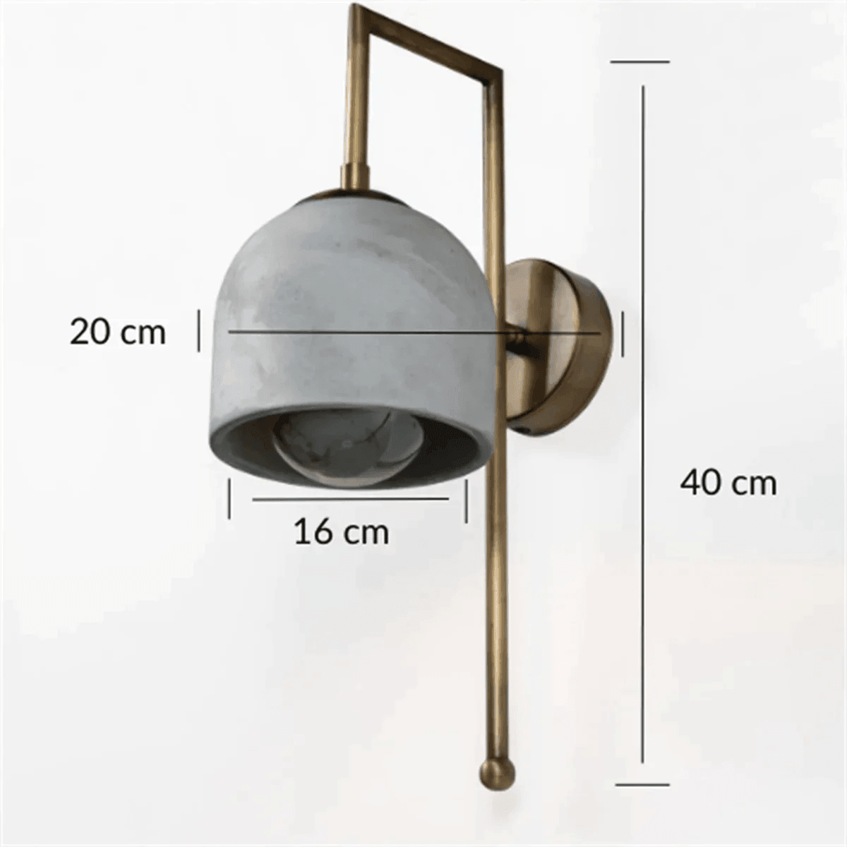 Gri Bronz Metal Detay Duvar Aplik