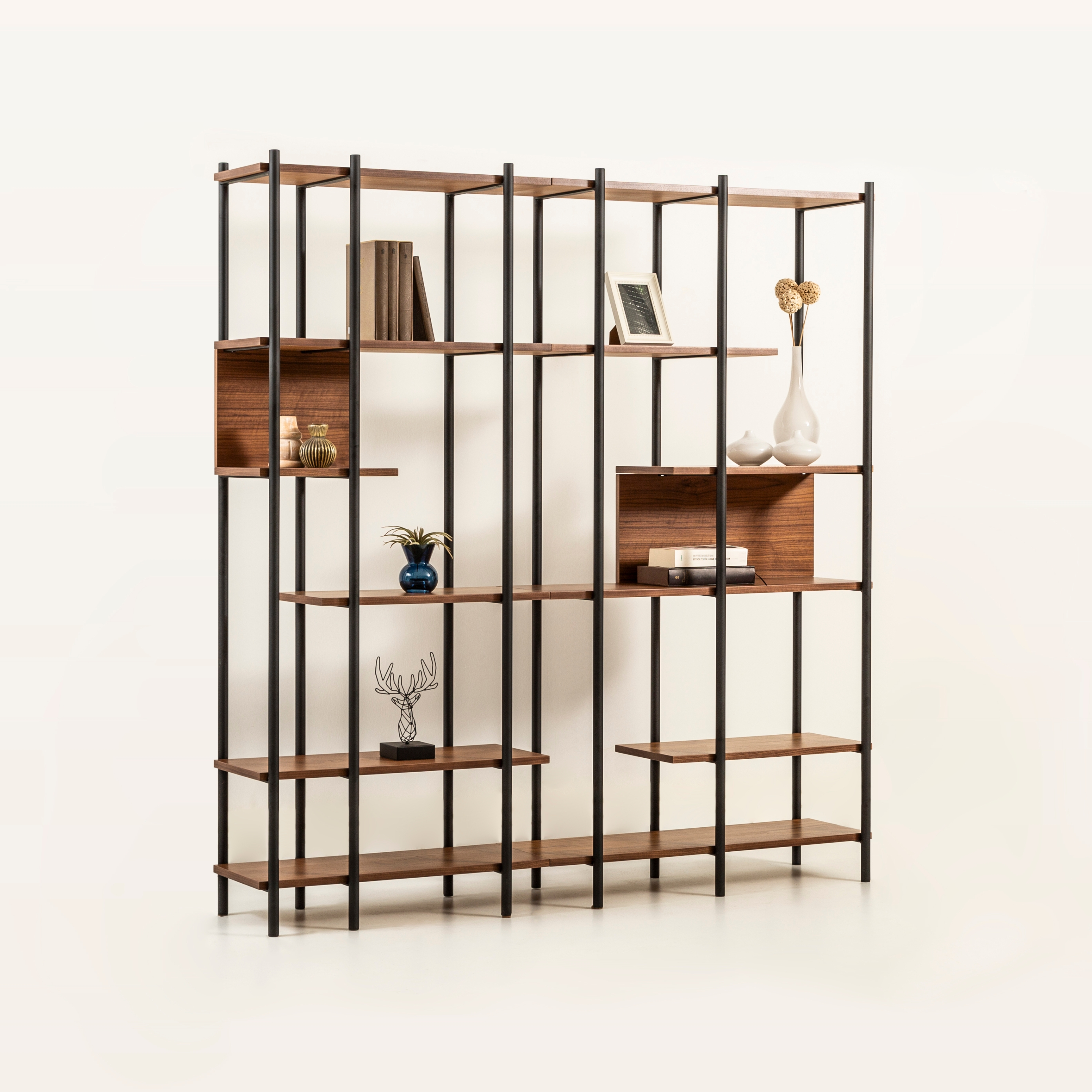 Harmonia Kitaplık Ahşap Raf Metal Çerçeve - 170 cm