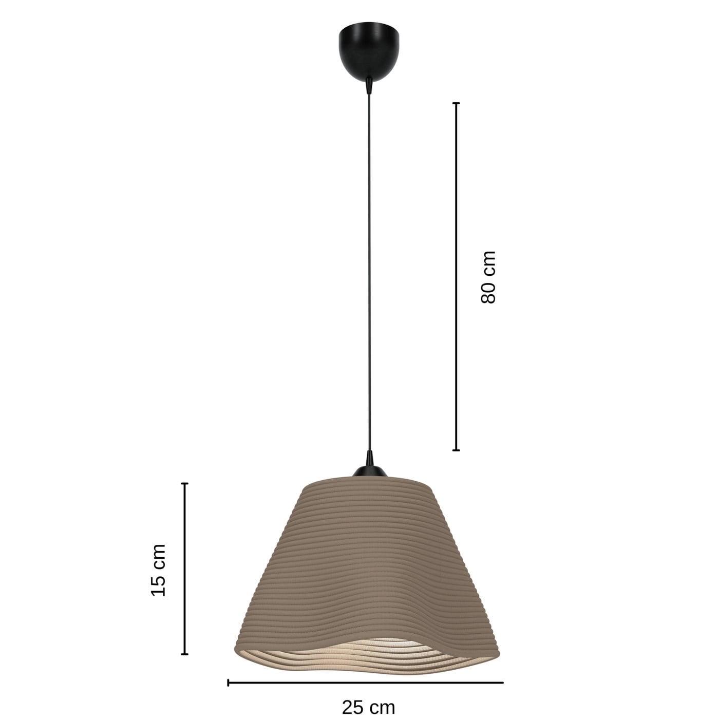 Hearth El Yapımı Dekoratif Tasarım Jüt Avize M (Bej, 450gr.)