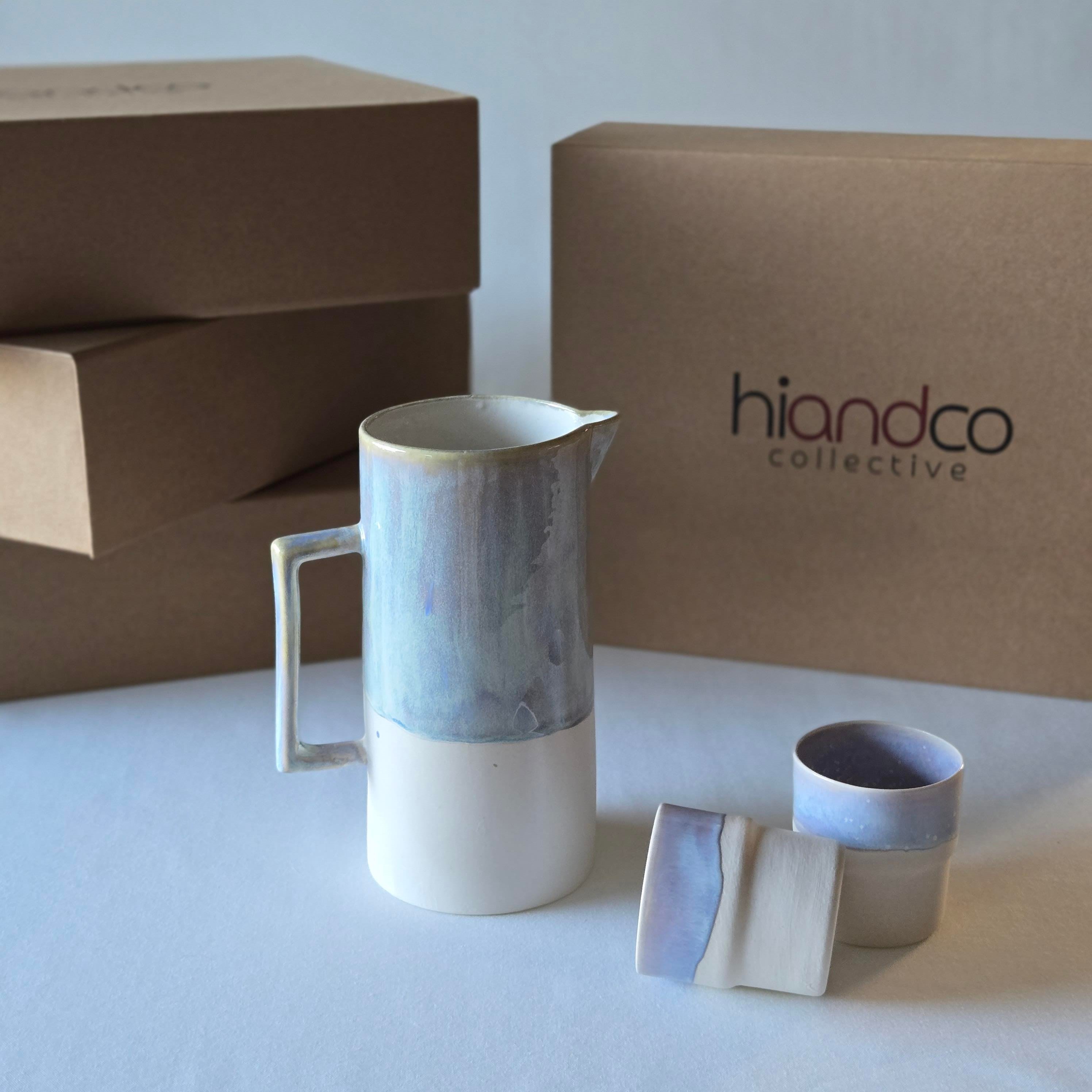 Hiandco Collective /Seramik Sürahi ve Bardak Seti- Kosmos
